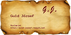 Guld József névjegykártya